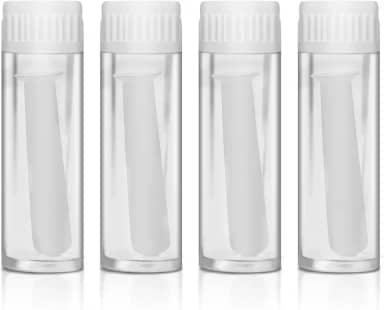 Ferramenta de extração de lentes de contato 4 peças de silicone oco para lentes RGP e esclerais - Ventosas de êmbolo - Branco