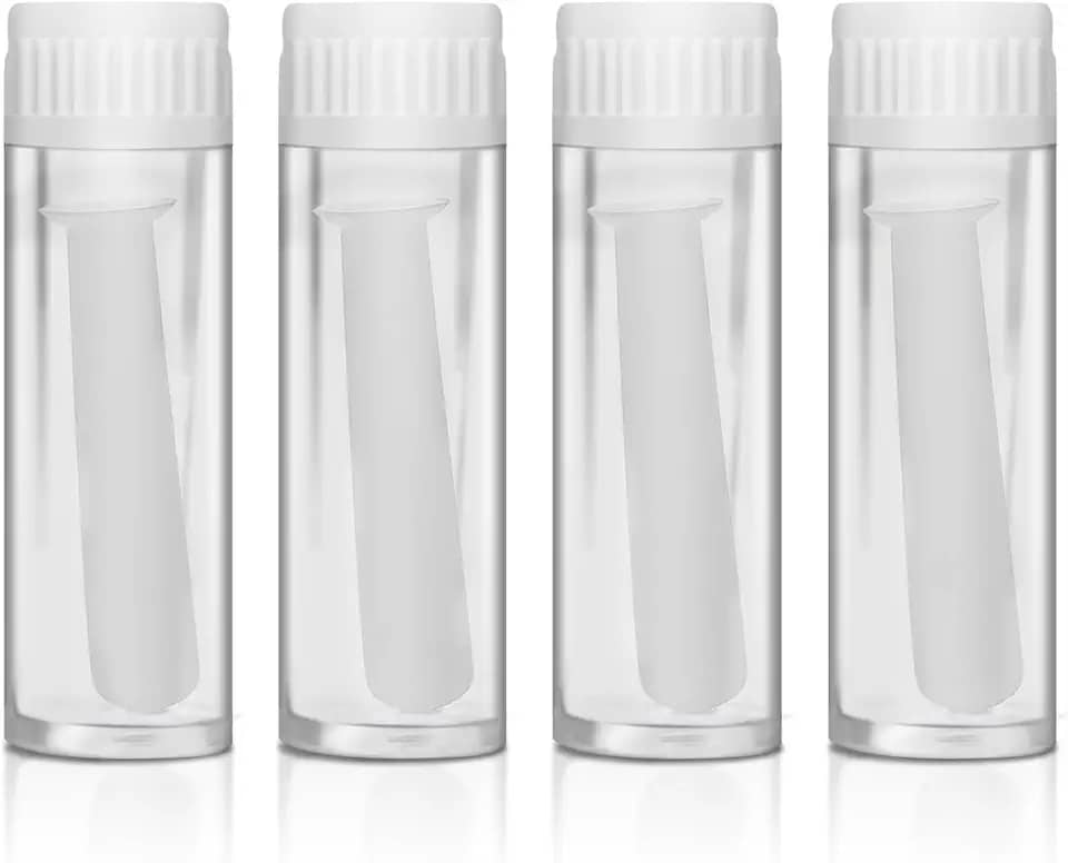 Ferramenta de extração de lentes de contato 4 peças de silicone oco para lentes RGP e esclerais - Ventosas de êmbolo - Branco