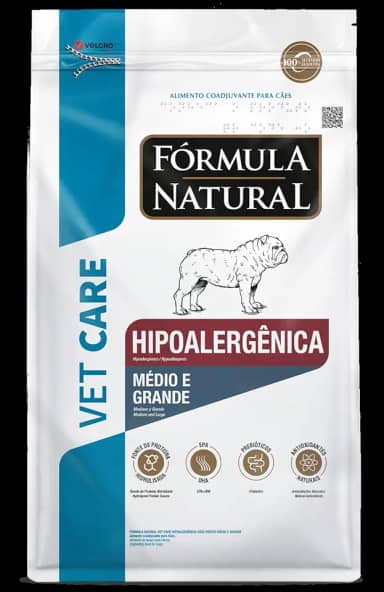 Ração Medicamentosa Para Cães Vet Care Hipoalergênico Porte Médio E Grande 10,1kg Fórmula Natural