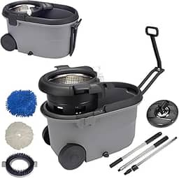 Perfect Pro Mop Giratório Aço Inox Para Todos os Pisos Centrífuga 360° com Cesto em Inox Com 16 Litros