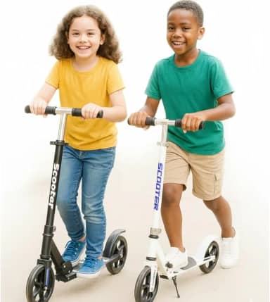 Patinete Infantil Juvenil Dobrável com Freio Traseiro e Altura Ajustável | Para Crianças a Partir de 6 Anos | Suporta até 100kg | Leve e Seguro