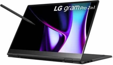 Notebook LG Gram PRO 2 em 1 de 16 polegadas, HW TPM, Windows 11 PRO CORE Ultra 7, 32GB DDR, 1TB, OLED, reconhecimento facial, MIL-STD 810G, TH4, USB0-C, USB 4, HP-Out, SPK, bateria de 77 Wh