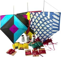 kit 5 Pipas sortidas Gigante 70cm com rabiola + 1 linha dez