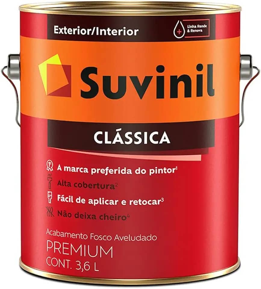 Tinta Suvinil para parede latex PVA classica 3,6L - Branco neve - 53362399
