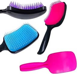 Escova Raquete Flex Hair Desembaraçadora sem Quebrar fios, tb, Cores Sortidas