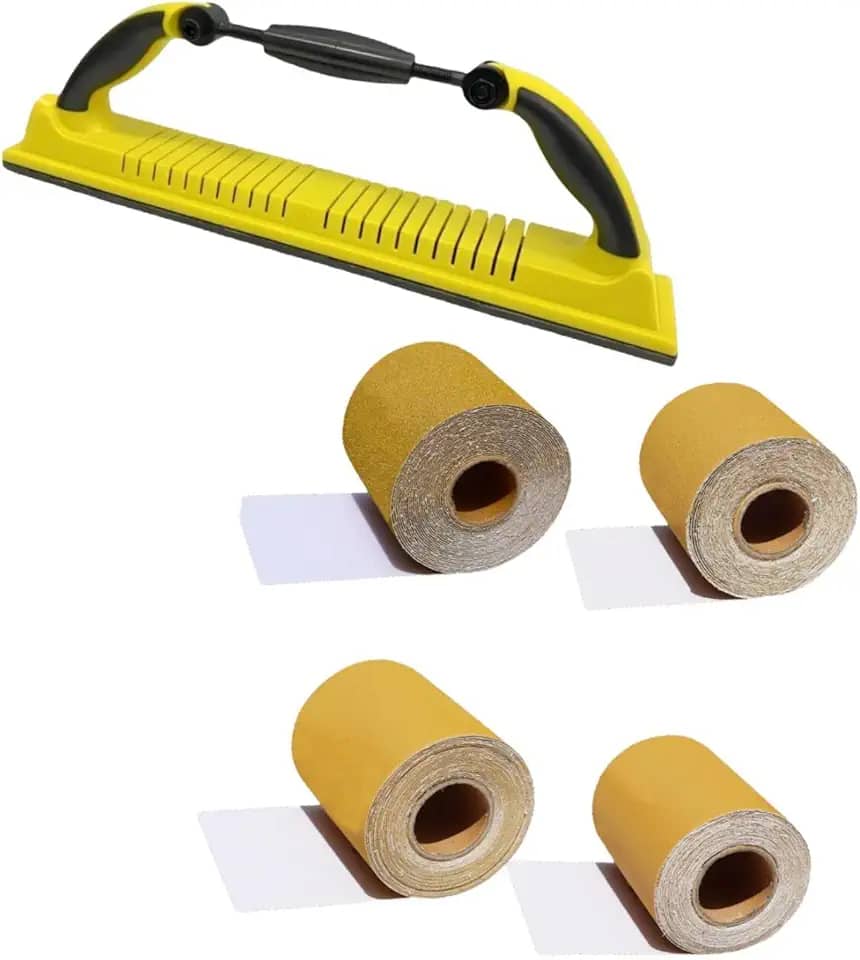 de lixa manual, lixadeira manual, kit de lixa contínua de rolo longo para marcenaria.