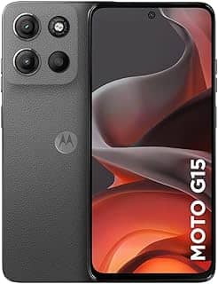 Smartphone Motorola Moto g15-256GB 12GB (4GB RAM+8GB Ram Boost) e Camera 50MP com AI e Night Vision Bateria de 5200 mAh Tela FHD+ 6.7' com Superbrilho NFC - Grafite