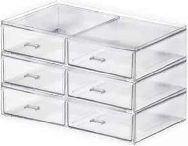 Caixa Organizadora Em Acrilico Com 6 Gavetas Make E Multiuso