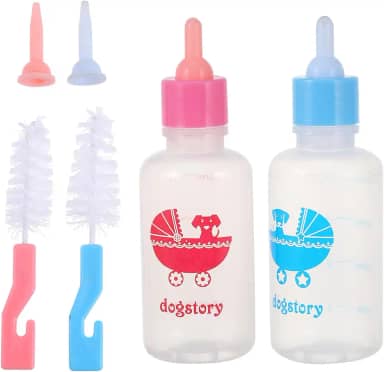 2 mamadeiras de amamentação para filhotes e gatos, alimentadores de leite para filhotes