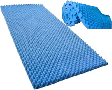 Colchão Anti Escaras Casca de Ovo Piramidal D33 Solteiro Azul Embalado a Vácuo Sequencial