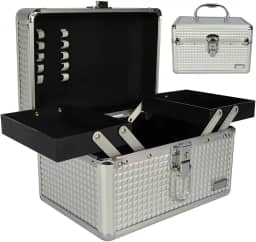 Maleta Maquiagem e Joias Frasqueira Prata CBRN19199