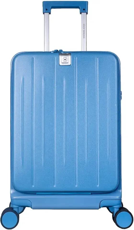 Mala de bordo viagem 10 kg Smart em ABS+PC com bolso para laptop e porta-copo