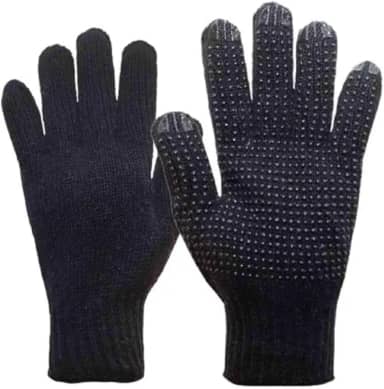 Luva de Inverno Touchscreen Unisexx Conforto e Durabilidade Ideal para Celulares e Tablets Sortido Preto