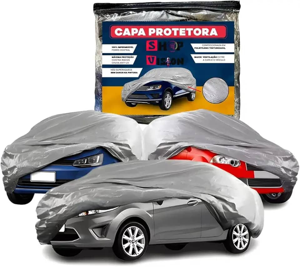 Capa de Cobrir Carro Protetora 100% Impermeável Proteção Chuva Sol Poeira Anti-uv (Gol G5)