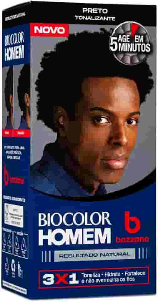 Biocolor Homem Tonalizante De Cabelo Masculino Bozzano Preto