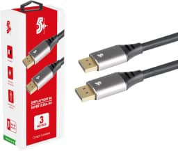 5+ Cabo DisplayPort M + DisplayPort M 1.4 - HBR 8K - com Trava 3 Metros