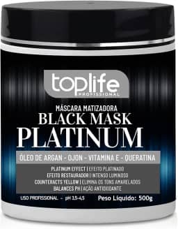 Máscara Capilar Matizadora Black Platinum Toplife Profissional 500g