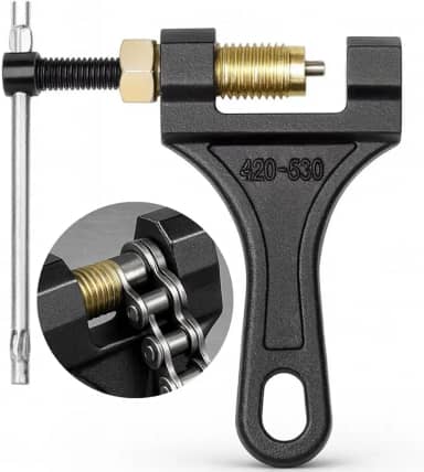 Chave Extratora de Pino para Correntes de Moto e Bicicleta, Compatível com 420/428/520/525/530, Aço Carbono, 3,8mm