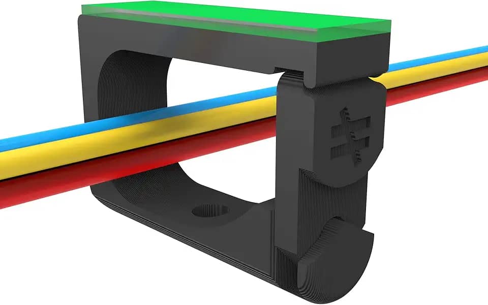 Splin Kit de 8 unidades Organizador de Fios e Cabos para mesas - com trava exclusiva - pacotão 8 unidades (preto)