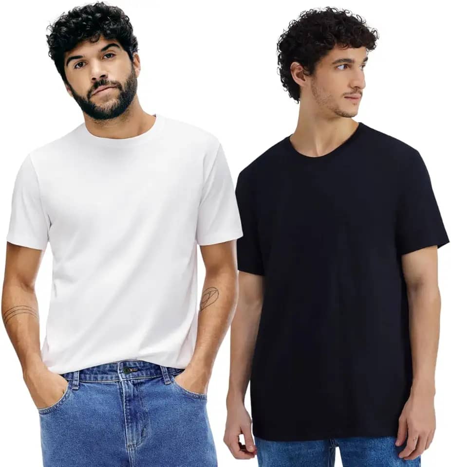 Camiseta Básica Masculina Manga Curta Comfort Super Cotton