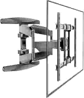 BAZIK Suporte Articulado de Parede para TV, Ajustável com Movimento Completo, Adequado para TVs Planas e Curvas de 32 a 80 Polegadas (VESA 600 x 400 Max), Suporta até 60kg, Instalação Fácil – Preto