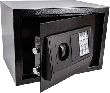 Cofre Eletrônico Digital, Em Aço, Para Armas Curtas e Munição, Tamanho Médio, 35x25x25cm LxPxA, Garantia 1 ano