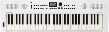 Teclado Roland GO:KEYS 5 para Criação Musical | Teclado de 61 Teclas | Alto-falantes Estéreo Integrados | Entrada para Microfone | Suporte Bluetooth Áudio/MIDI para Streaming de Música - Branco