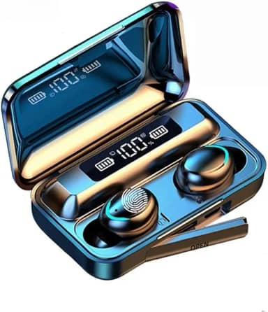 Fone de Ouvido Bluetooth 5.3 TWS Sem Fio – Estojo Carregador com Display LED e Função Power Bank, Som Estéreo HD, Resistência à Água, Microfone Embutido, Compatível Android e iOS
