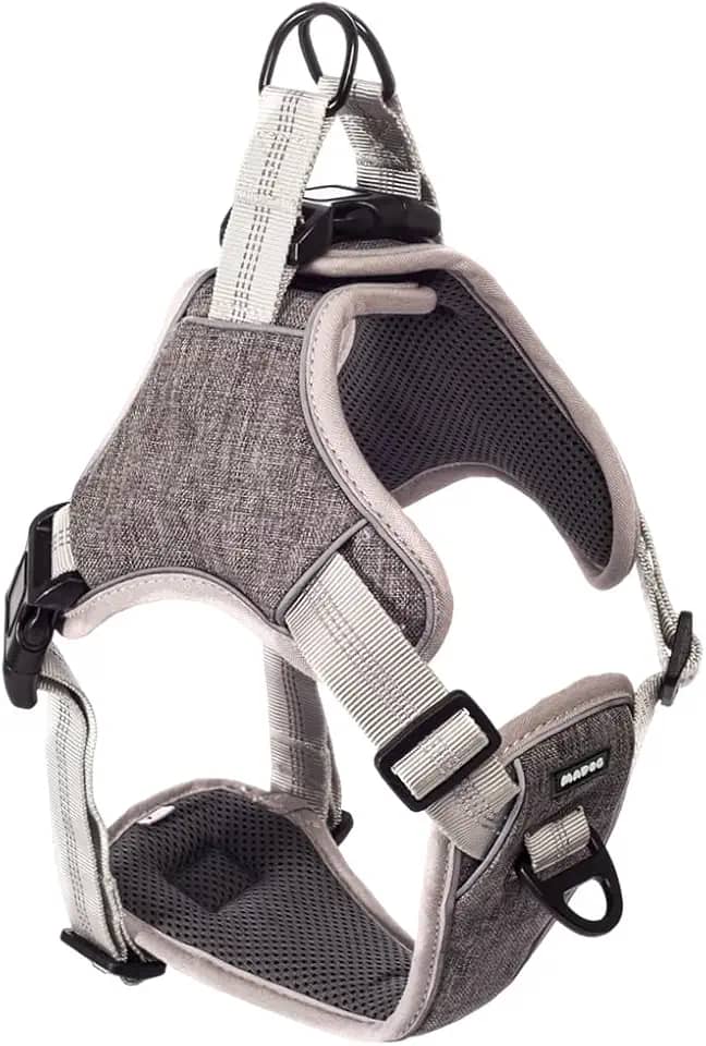Coleira Peitoral Antipuxão para Cachorro MADOG Comfort (Cinza, M)