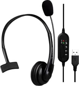 Headset Office FK731A USB Preto Fortrek