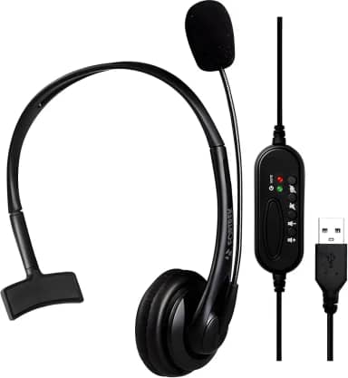 Headset Office FK731A USB Preto Fortrek