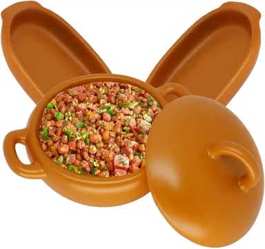 Kit Cerâmica Artesanal Mineira, Panela 1700ml e Travessas 650ml, 18cm, Barro para Servir Feijoada e Moqueca