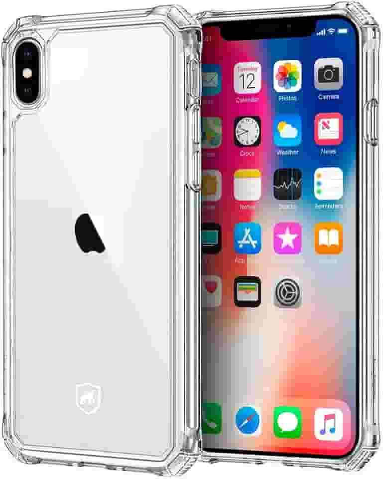Gshield Capa Case Capinha Clear Proof Anti-impacto com Quinas Reforçadas (Transparente, iPhone X/XS)