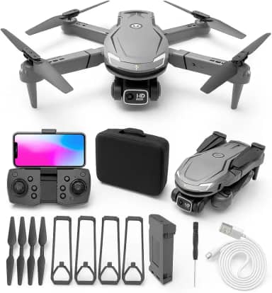 Drone V88 com Câmera Dupla 8K HD, Quadcopter com Sistema de Desvio de Obstáculos