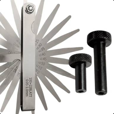 Calibrador de Folga para Válvulas com 22 Lâminas – Regulagem Curto e Longo para Carros e Motos