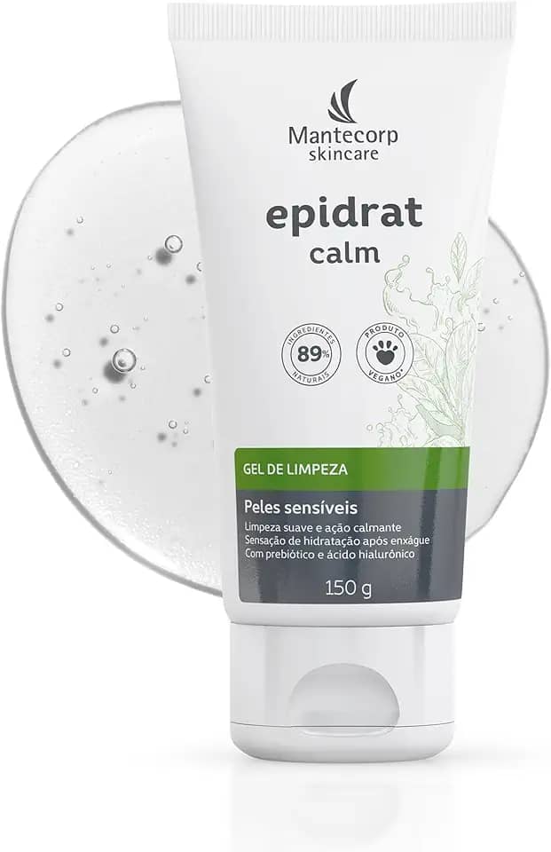 Gel de Limpeza Facial Epidrat Calm - 150g - Fórmula Suave e Hidratante - Ação Calmante - Mantecorp