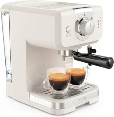 Cafeteira Elétrica Arno OPIO Soleil Steam & Pump Marfim SCSP 1,2L, com Bico Vaporizador e 15 BAR de Pressão, 110V