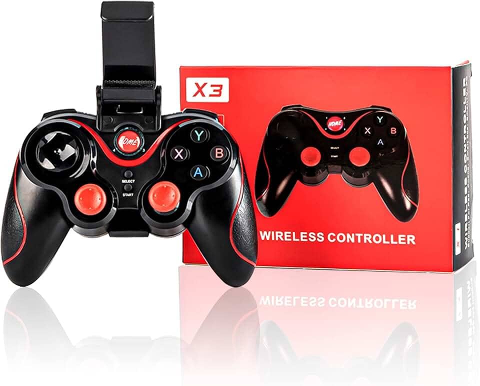 X3 Controlador de jogos Sem fio, USB Controle de Joystick Bluetooth sem fio, Gamepad sem fio para Windows PC/PS3/PS4/Switch/Android Phones/iOS/Tables/TV Boxes/Inteligentes TVs/VR