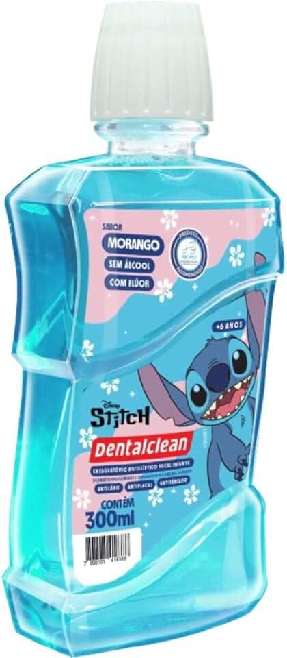 Dentalclean Antisséptico Bucal Infantil Zero Álcool 300ml, Stitch