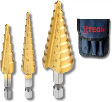 Jogo 3 Broca Escalonada Revestido Titanio Aço 4-12 3-12 4-20