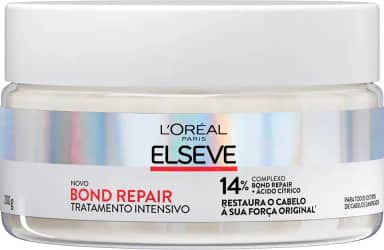 L'Oréal Paris Elseve Bond Repair Máscara de Tratamento Intensivo, com Ácido Cítrico e Glicina, Repara Ligações Capilares Quebradas, Reconstrução Profunda de Fios Danificados, 200g