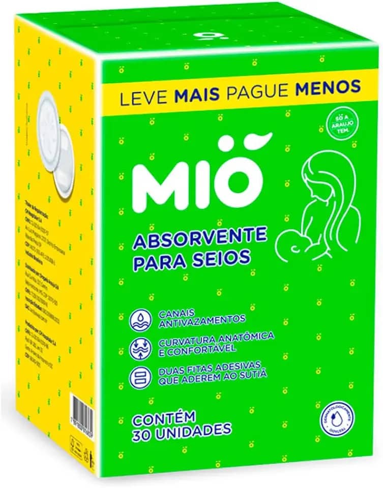 Absorvente Protetor para Seios Mió 30 Unidades Leve mais Por Menos
