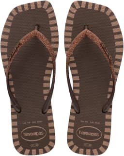 Chinelo Havaianas Slim Square Glitter Contour