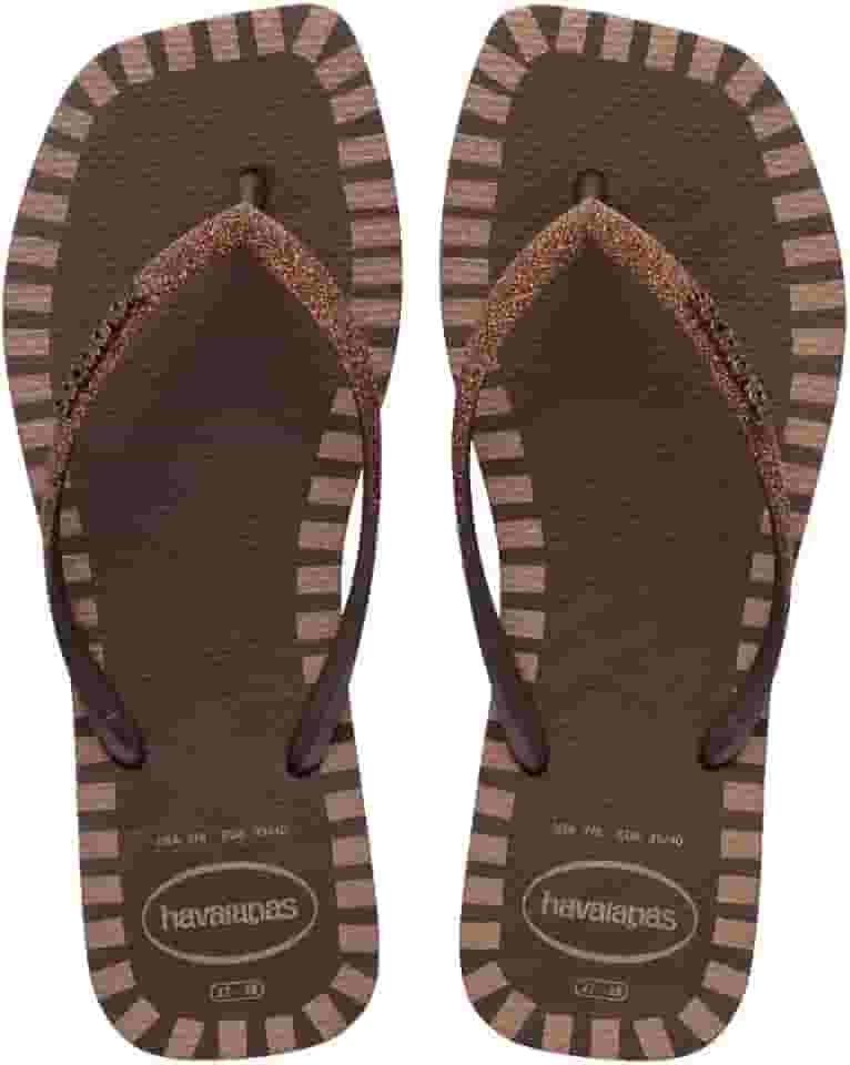 Chinelo Havaianas Slim Square Glitter Contour