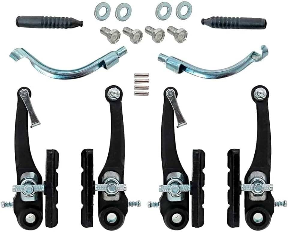 Jogo De Freios Bicicleta V-brake Em Nylon Dianteiro Traseiro