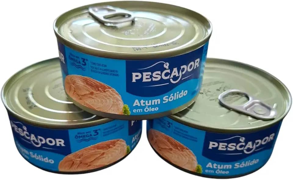 Kit 3 Atum Pescador Sólido Em Óleo Lata 140g