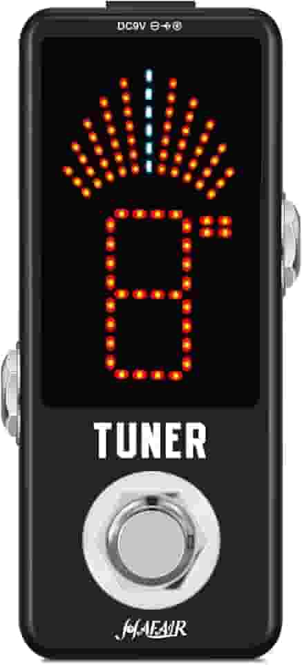 Hafair Pedal Afinador Cromático De Luxo, Tela Grande, Alta Precisão, ±0,1% Display Que Fornece Resultados Claros Afinação Para Guitarra Elétrica E Baixo