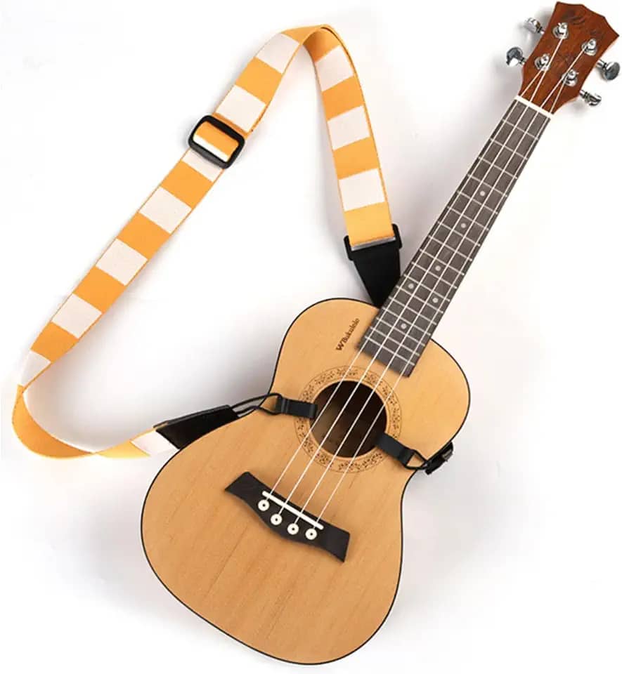 Alça ajustável para ukulele, sem perfuração, tamanho adulto, fácil de usar com ganchos duplos J, acessórios para ukulele
