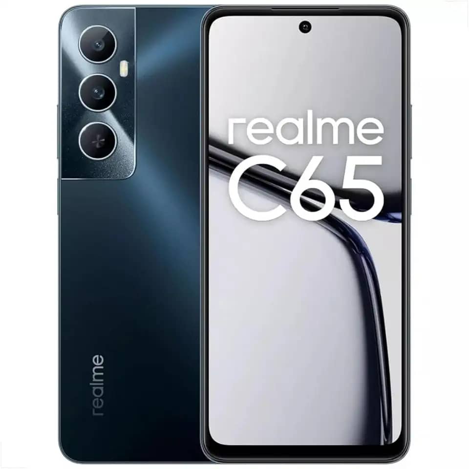 Realme C65 Smartphone 8GB RAM 256GB ROM Apoio NFC Dual 4G SIM Preto