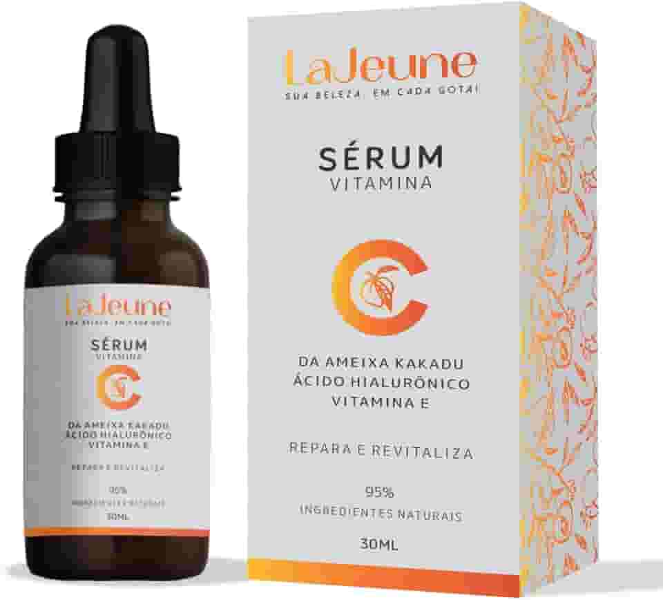 Serum Vitamina C + Ácido Hialurônico + Vitamina E + Ureia - Sérum Facial - 95% Ingredientes Naturais - Clareia, Revitaliza, Restablece, Hidrata e Tonifica a Pele – Ideal para todos os tipos de pele– 30 ml